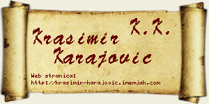 Krasimir Karajović vizit kartica